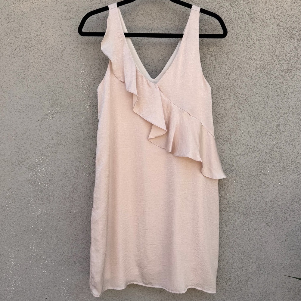 Pale Pink Ruffle Mini Dress - Picture 3 of 6